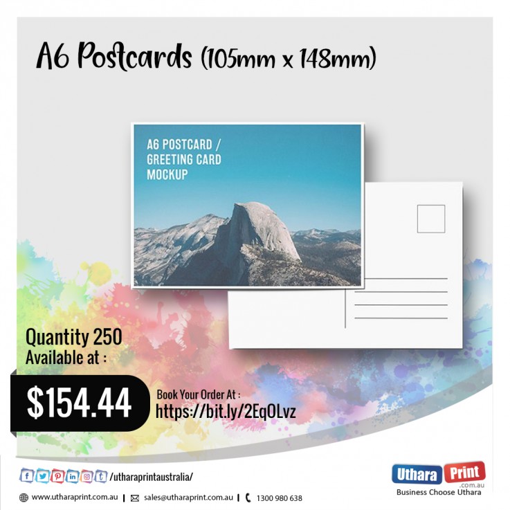 Uthara Print Australia - A6 Postcards (105mm x 148mm)