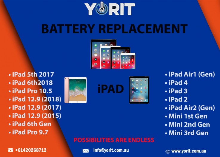 IPAD BATTERY REPLACEMENT SERVICE WITH YORIT