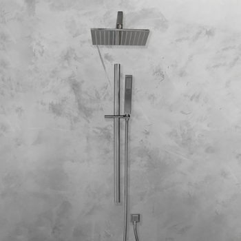 Cara Square Shower Head 250mm – Brushed 