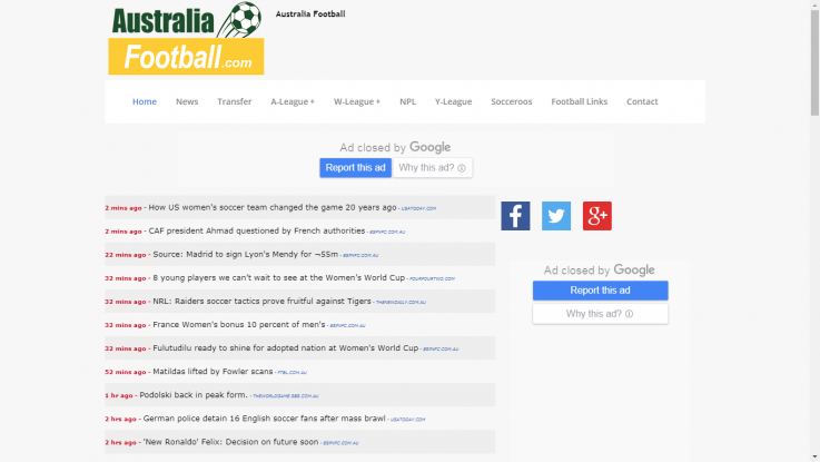 Australia Football Results