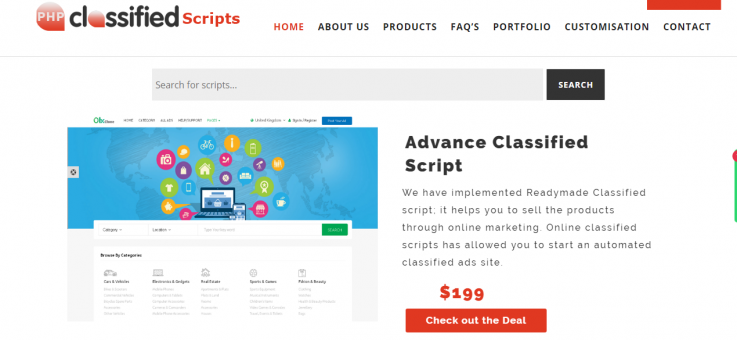 php readymade classified scripts