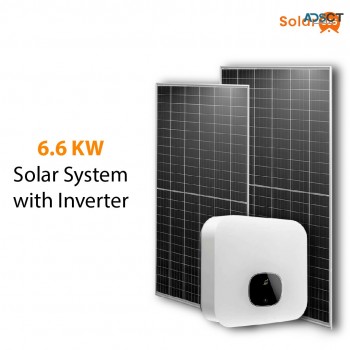 6.6 kw solar system with inverter