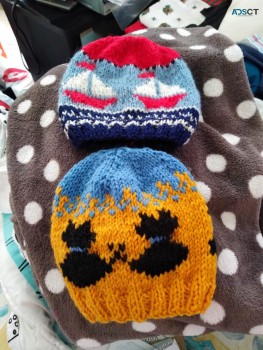 knitted kids hats