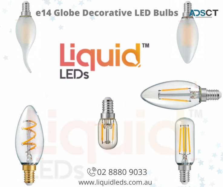 LiquidLED's e14 Globe Decorative Bulbs 