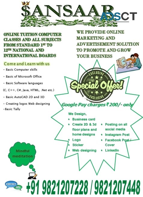 Sansaar Tutorials - online tuition classes