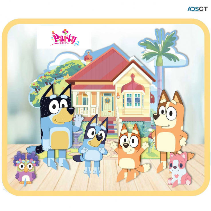 BLUEY Theme Birthday Products for all Party Supplies - Party Shop 24/7