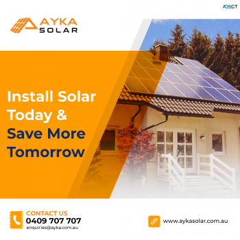 Install solar today save more tomorrow 