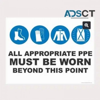 Safety Sign – Appropriate PPE Beyond This Point