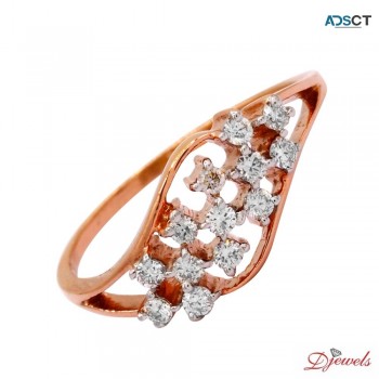 Ring Studded with Real Diamond Ring