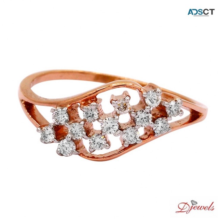 Ring Studded with Real Diamond Ring