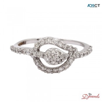 Ring Studded with Real Diamond Ring 