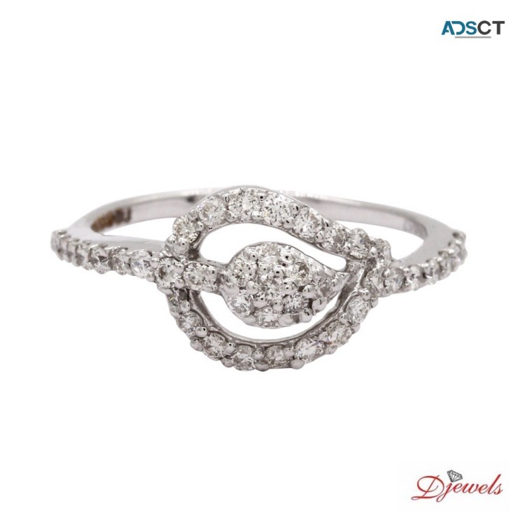 Ring Studded with Real Diamond Ring 