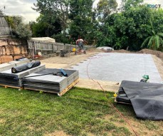 Huge paving and turf project