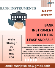 Bank Instrument offer for Purchase / Lease