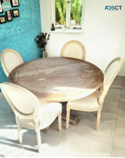French Hamptons Dining Set: Round Table 