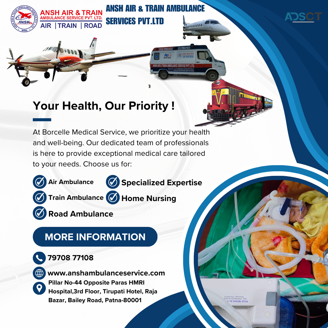 Air Ambulance Service in Patna | Air Charter Medical Flight in Patna