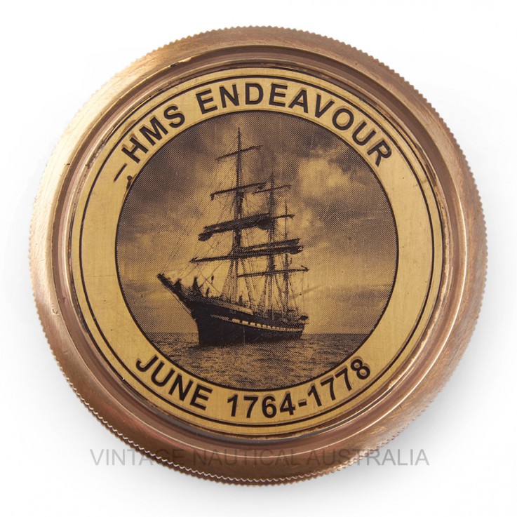 Compass – HMS Endeavour Brass Antique Fi