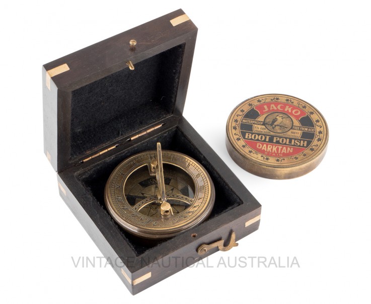 Sundial Compass- Jacko Boot Polish Brass