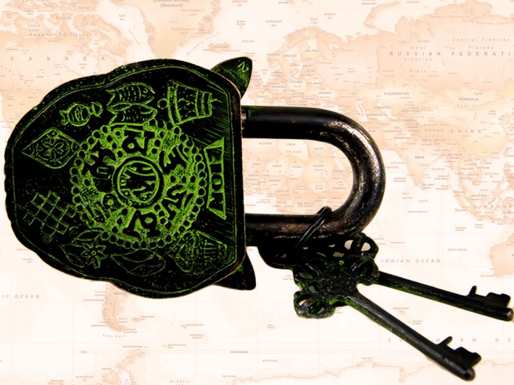 Padlock – Lion Brass Antique Finish