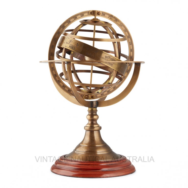 World Globe – Brass Armillary Globe