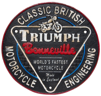 Triumph Motorcycle Wall Plaque Round