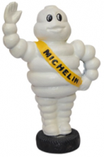 Waving Michelin standing on Tyre