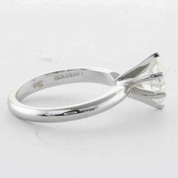 14K White Gold Solitaire Engagement Ring
