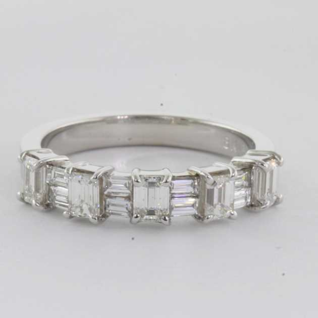 14K White Gold Diamond Wedding Ring 1.7 
