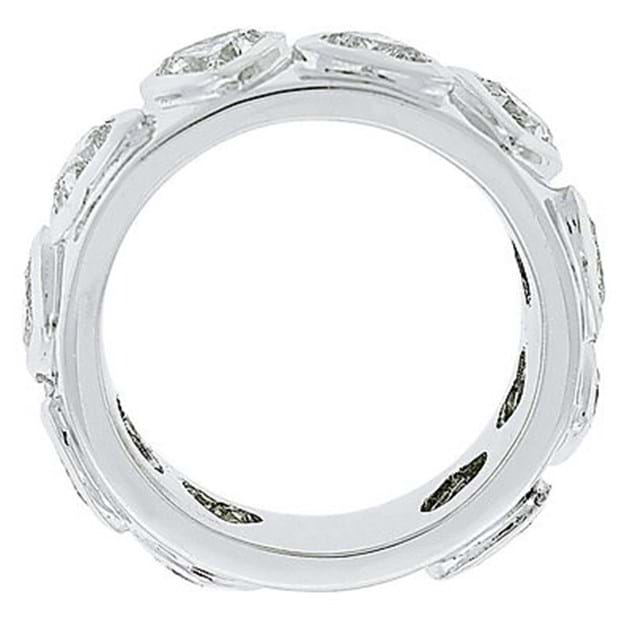 14K White Gold Diamond Wedding Ring 3.3 