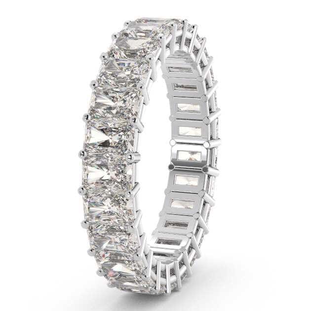 Platinum Radiant Diamond Eternity Ring (
