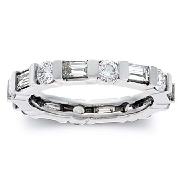 14K White Gold Diamond Eternity Ring (1.