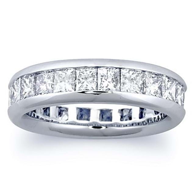 14K White Gold Diamond Eternity Ring Set