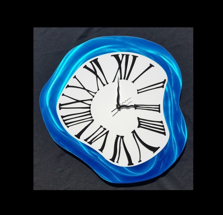 Melted Blue Wall Clock