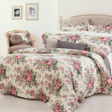 Gainsborough Rosewood Floral Quilt Cover