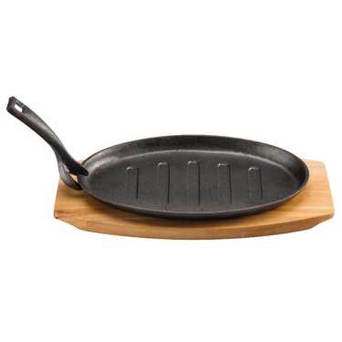 Pyrolux Oval Sizzling Plate Maple Tray