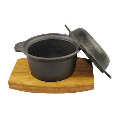 Pyrolux Garlic Pot With Maple Tray Grey 