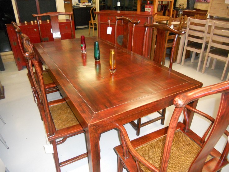 Chinese style table+6 x chairs