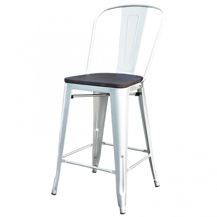 Replica Tolix Bar Stool, With Backrest