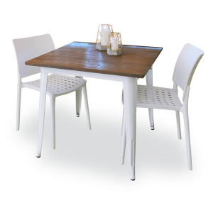 Replica Tolix Cafe Table Wood Top – Medi