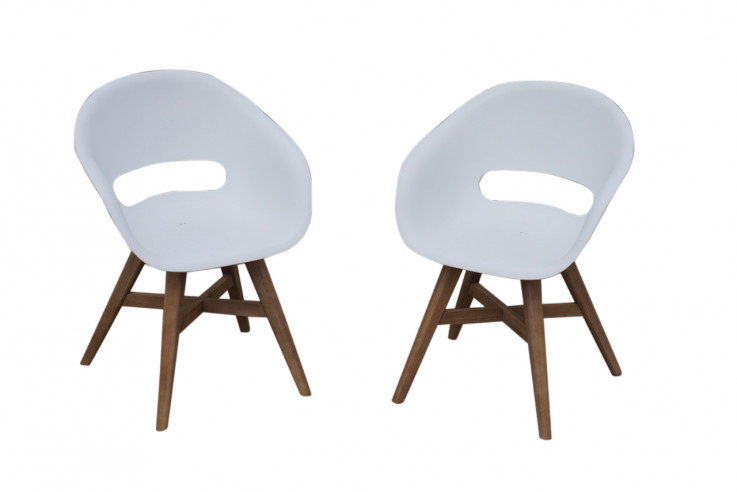 York Resin / Timber Outdoor Chair – Dark