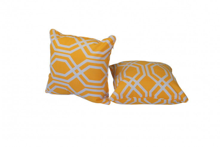 Yellow Wave Outdoor Scatter Cushion