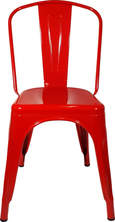 RED REPLICA TOLIX CAFE CHAIR WITH HIGH 