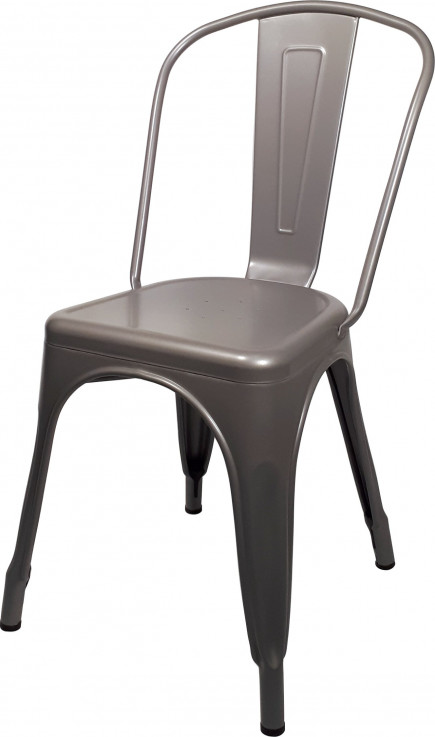 SILVER REPLICA TOLIX CAFE CHAIR HIGHBACk