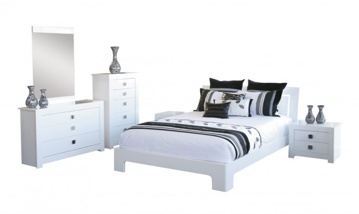 Arctic High Gloss White King Bed