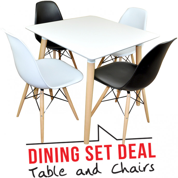 Angie Table With 4 Eames Chairs