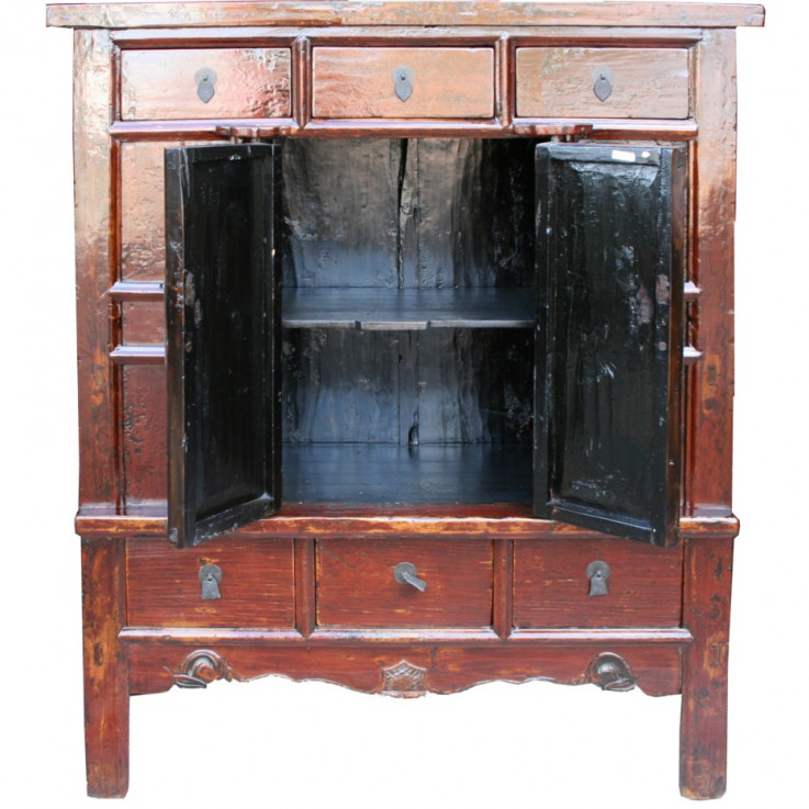 Large Original Wide Cabinet w/ Patina