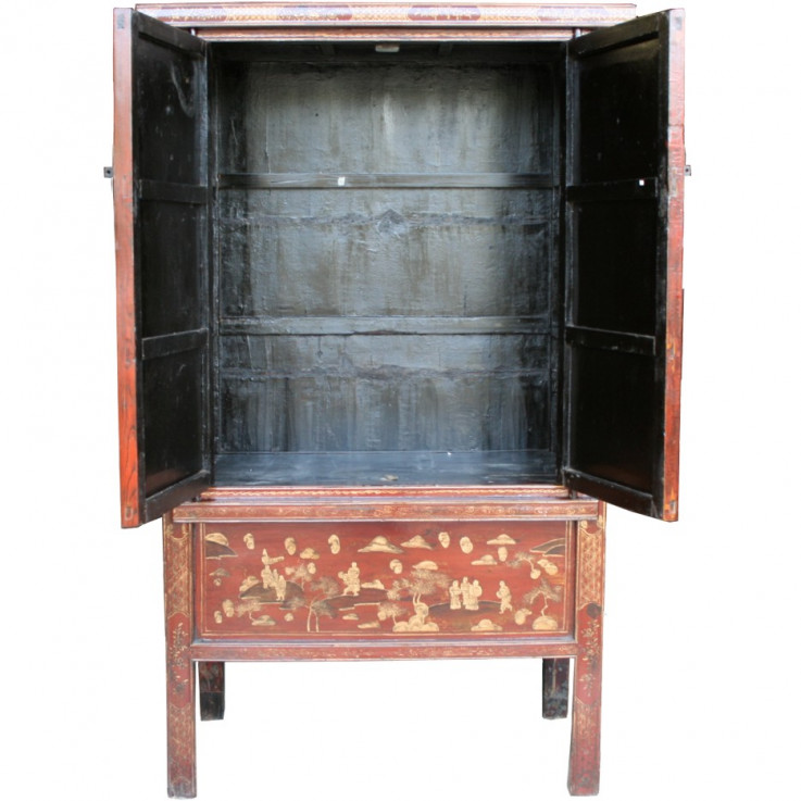 Large Tapered Painted Cabinet