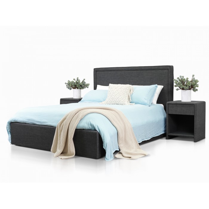 KEMPSEY CHARCOAL DOUBLE BED