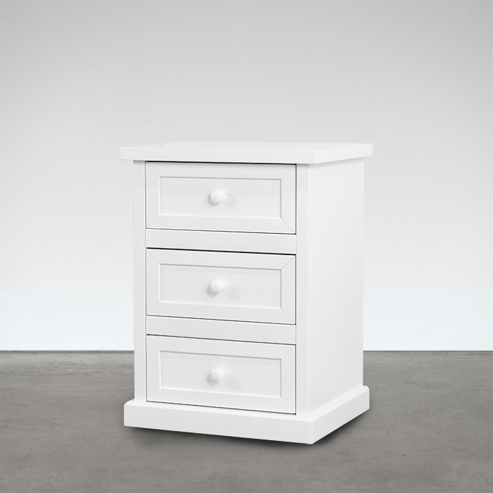 RAINBOW WHITE BEDSIDE TABLE