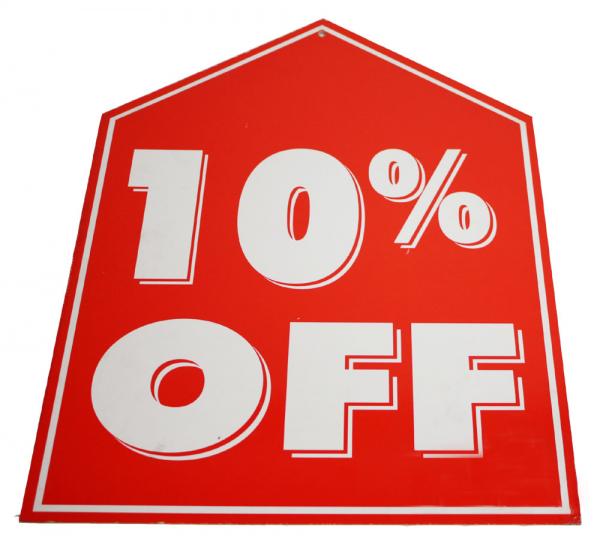 10% Off - Hanging Card